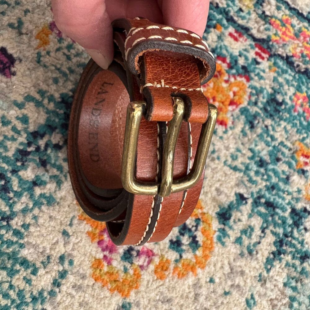 Lands' End Women's 100% Leather Belt Size‎ Large US (33-36) - Picture 4 of 5